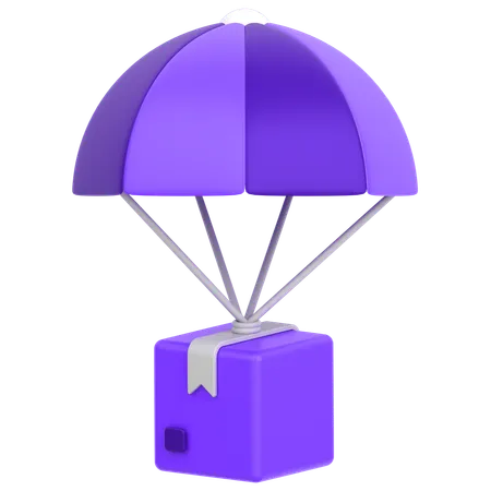 Parachute Delivery  3D Icon