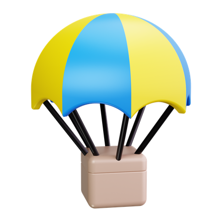 Parachute delivery  3D Icon