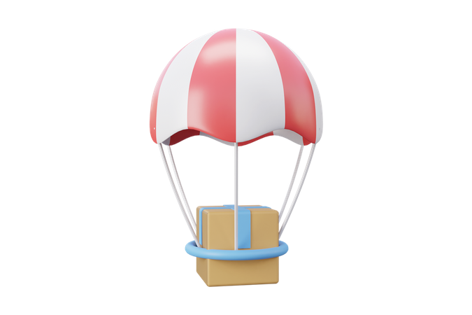 Parachute delivery  3D Icon