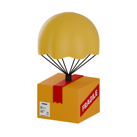 Parachute Delivery  3D Icon