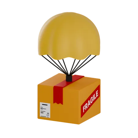 Parachute Delivery  3D Icon