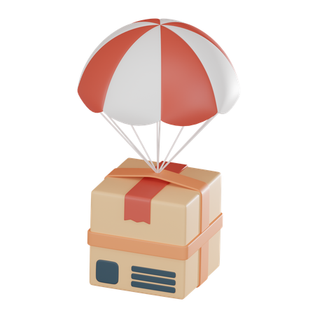 Parachute Delivery  3D Icon