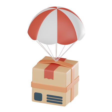Parachute Delivery  3D Icon