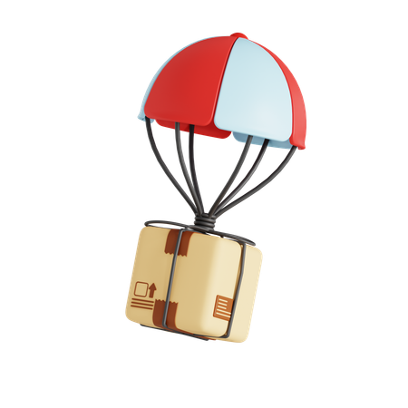 Parachute Delivery  3D Icon