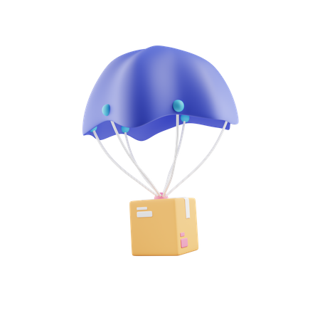 Parachute Delivery 3D Icon