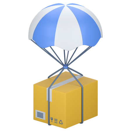 Parachute Delivery 3D Icon