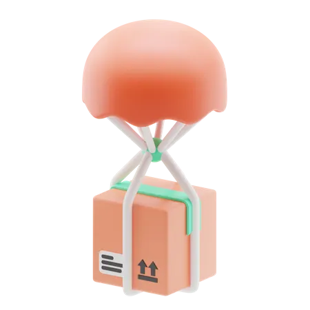 Parachute Delivery  3D Icon
