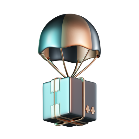 Parachute package  3D Icon