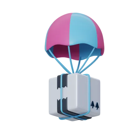 Parachute Shipping Package  3D Icon