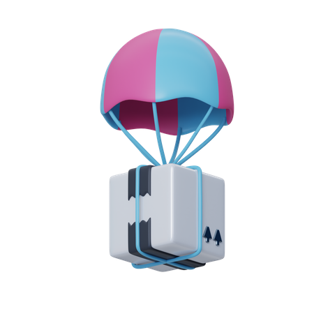 Parachute Shipping Package  3D Icon