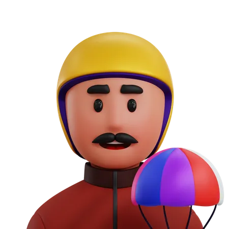 Parachutist Player  3D Icon