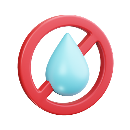 Detener el agua  3D Icon