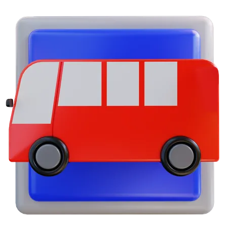 Parada De Autobus De Ilustracion 3 D 3D Icon