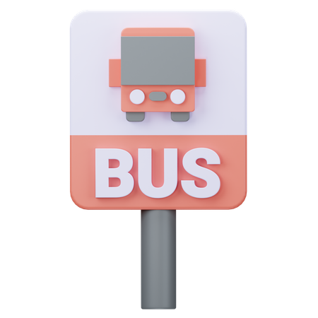 Tablero de la muestra de la parada de autobús  3D Icon