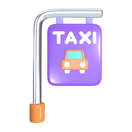 Parada de taxi  3D Icon