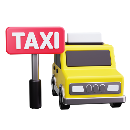 Parada de taxi  3D Icon