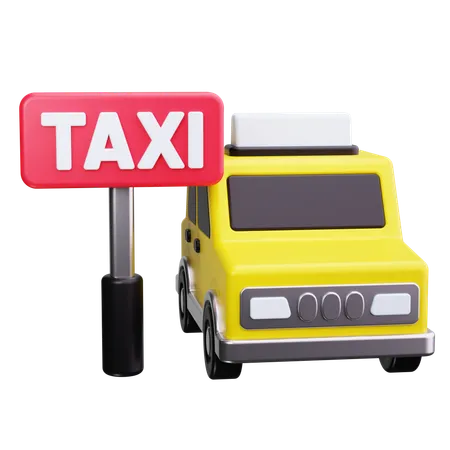 Parada de taxi  3D Icon