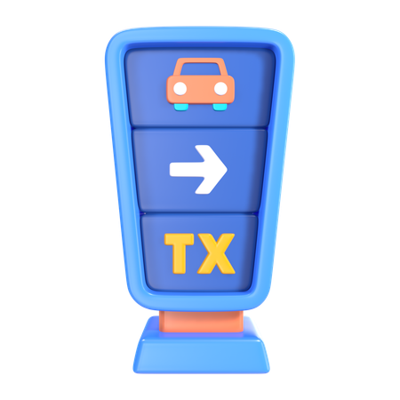 Parada de taxi  3D Icon