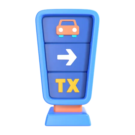 Parada de taxi  3D Icon