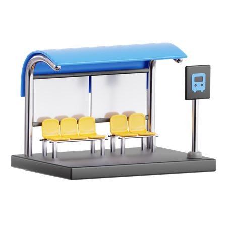 Pare ônibus  3D Icon