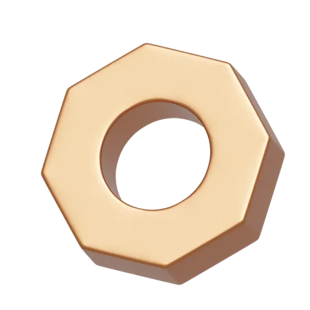 Parafuso bronze  3D Icon