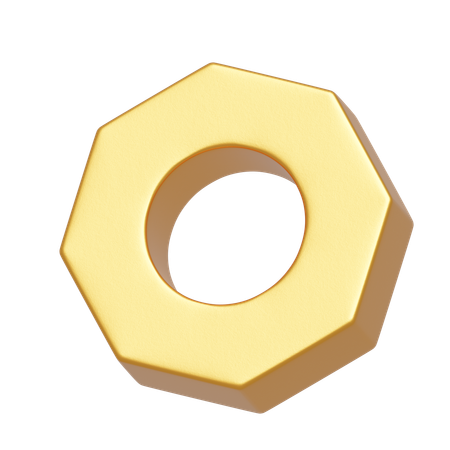 Parafuso de ouro  3D Icon