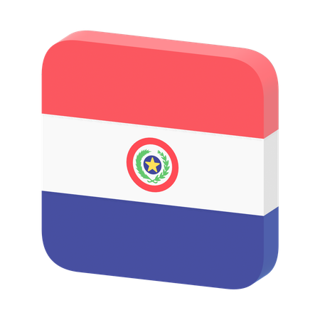 Bandeira do Paraguai  3D Icon