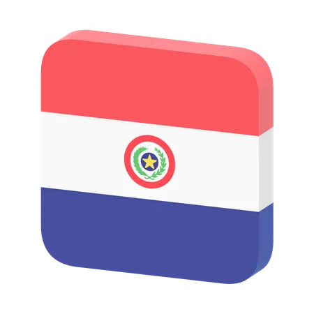 Bandeira do Paraguai  3D Icon