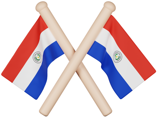 Bandeira do Paraguai  3D Icon