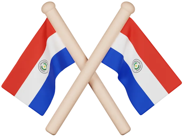 Bandeira do Paraguai  3D Icon