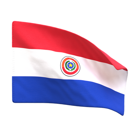 Bandeira do Paraguai  3D Icon