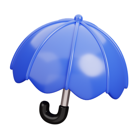 Paraguas azul  3D Icon