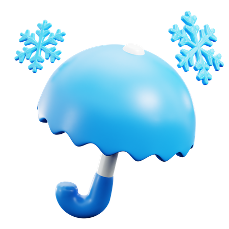 Paraguas de nieve  3D Icon