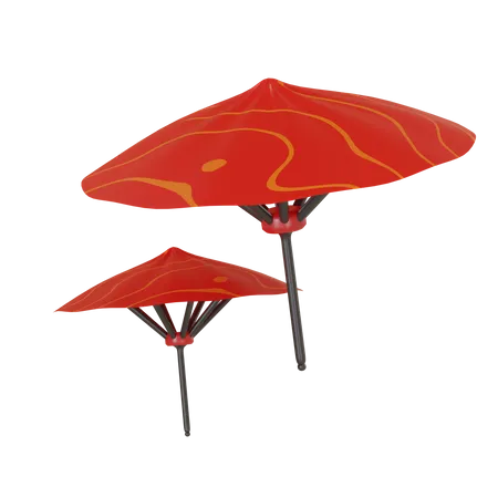 Paraguas japonés  3D Illustration