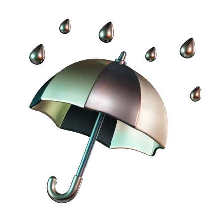 Paraguas lluvia  3D Icon