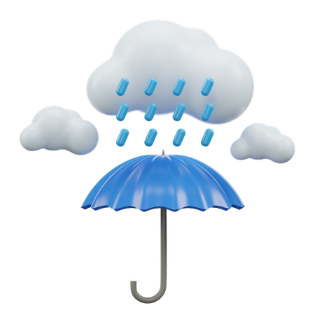 Paraguas de lluvia  3D Icon