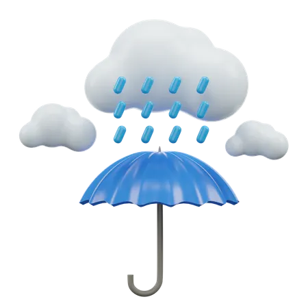 Paraguas de lluvia  3D Icon