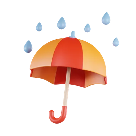 Paraguas lluvia  3D Icon