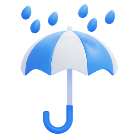 Paraguas lluvioso  3D Icon
