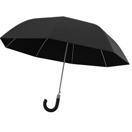 Paraguas negro  3D Icon