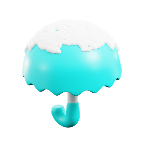 Paraguas de nieve  3D Icon