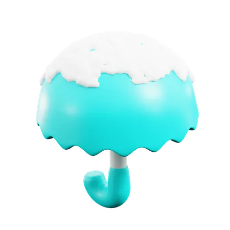 Paraguas de nieve  3D Icon