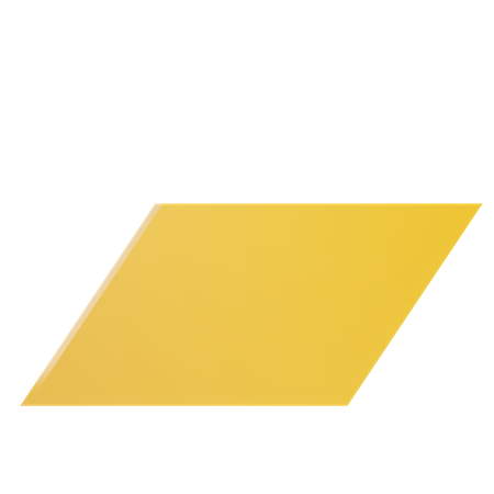 Parallelogram Shape  3D Icon