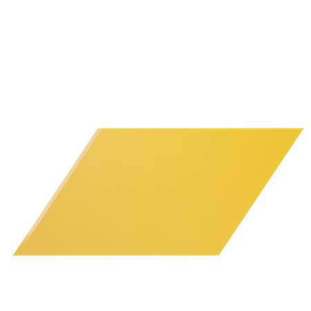 Parallelogram Shape  3D Icon
