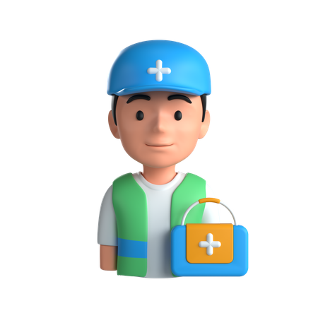 Ambulancier paramédical  3D Icon