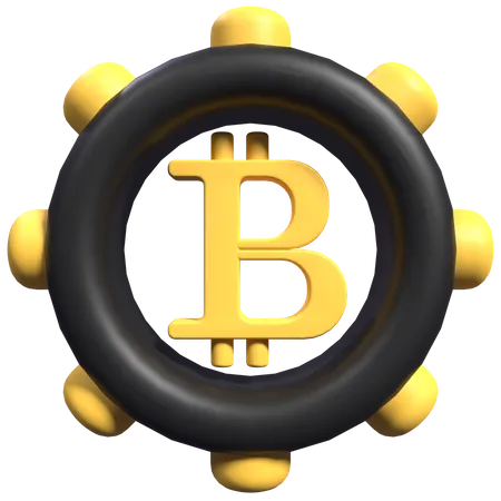 Paramètre Bitcoin  3D Icon