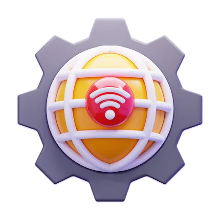 Paramètres Internet  3D Icon