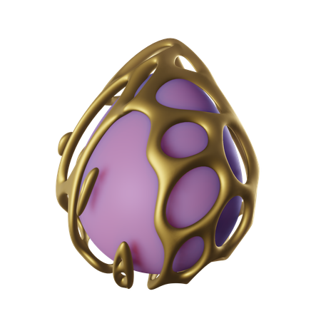 Parametric golden egg  3D Icon