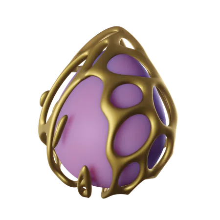 Parametric golden egg  3D Icon