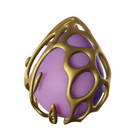 Parametric golden egg  3D Icon